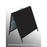 (600 x 600) Black Colorbond Face A Frame